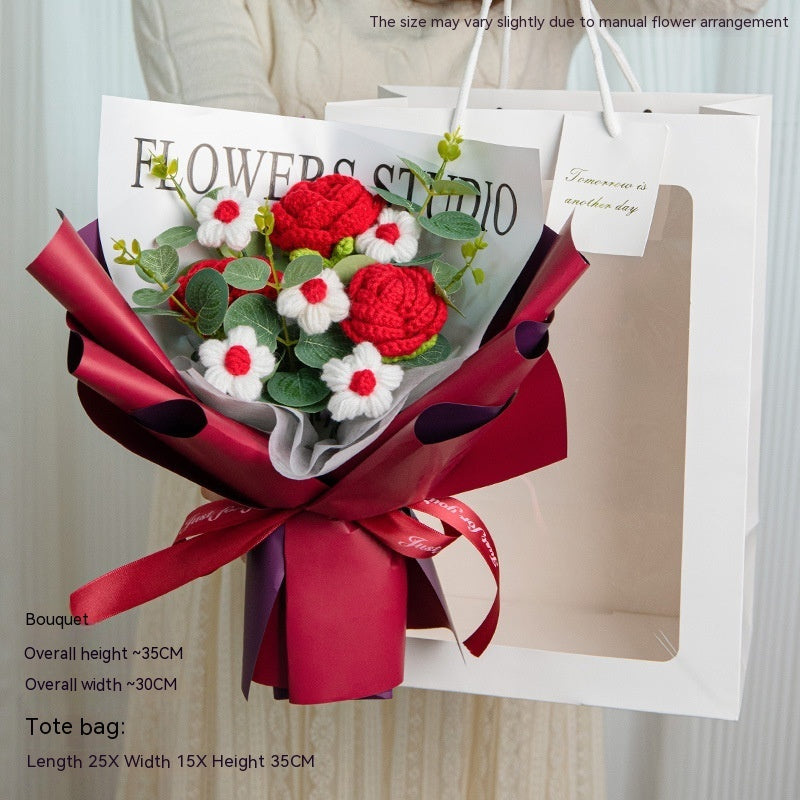 Eternal Rose Bouquet — Luxury Hand-Woven Preserved Flowers