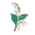 Green Tulip Brooch — Minimalist Luxury Pin