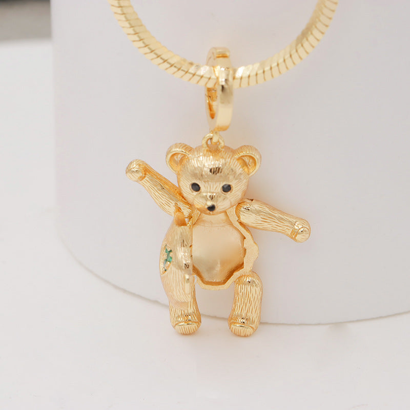 Sweet Bear 925 Sterling Silver Cute Character Pendant Necklace