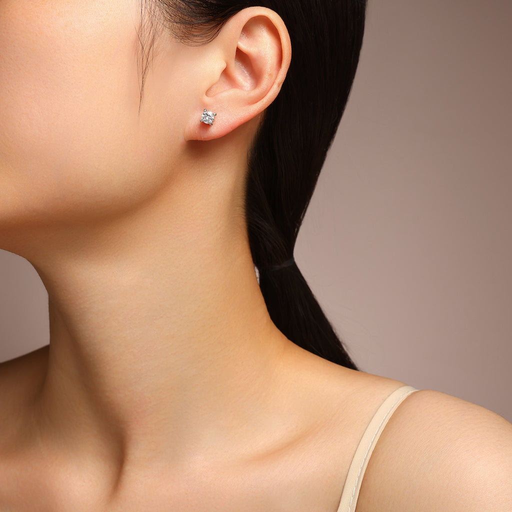Rose Lumière — Morganite S925 Silver Stud Earrings