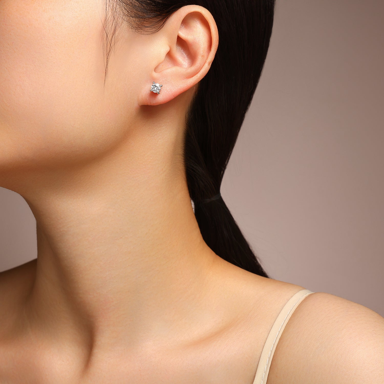 Rose Lumière — Morganite S925 Silver Stud Earrings