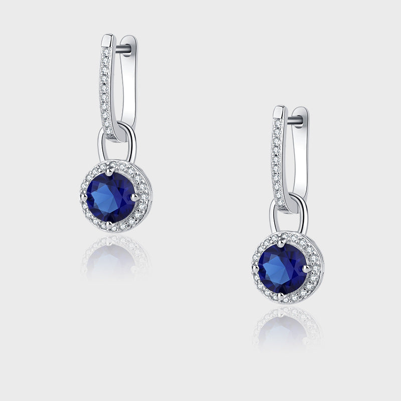 Long Crystal Zircon 925 Silver Luxury Drop Earrings