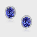 Heart of the Sea – 925 Sterling Silver Pigeon Egg Blue Zircon Luxury Earrings