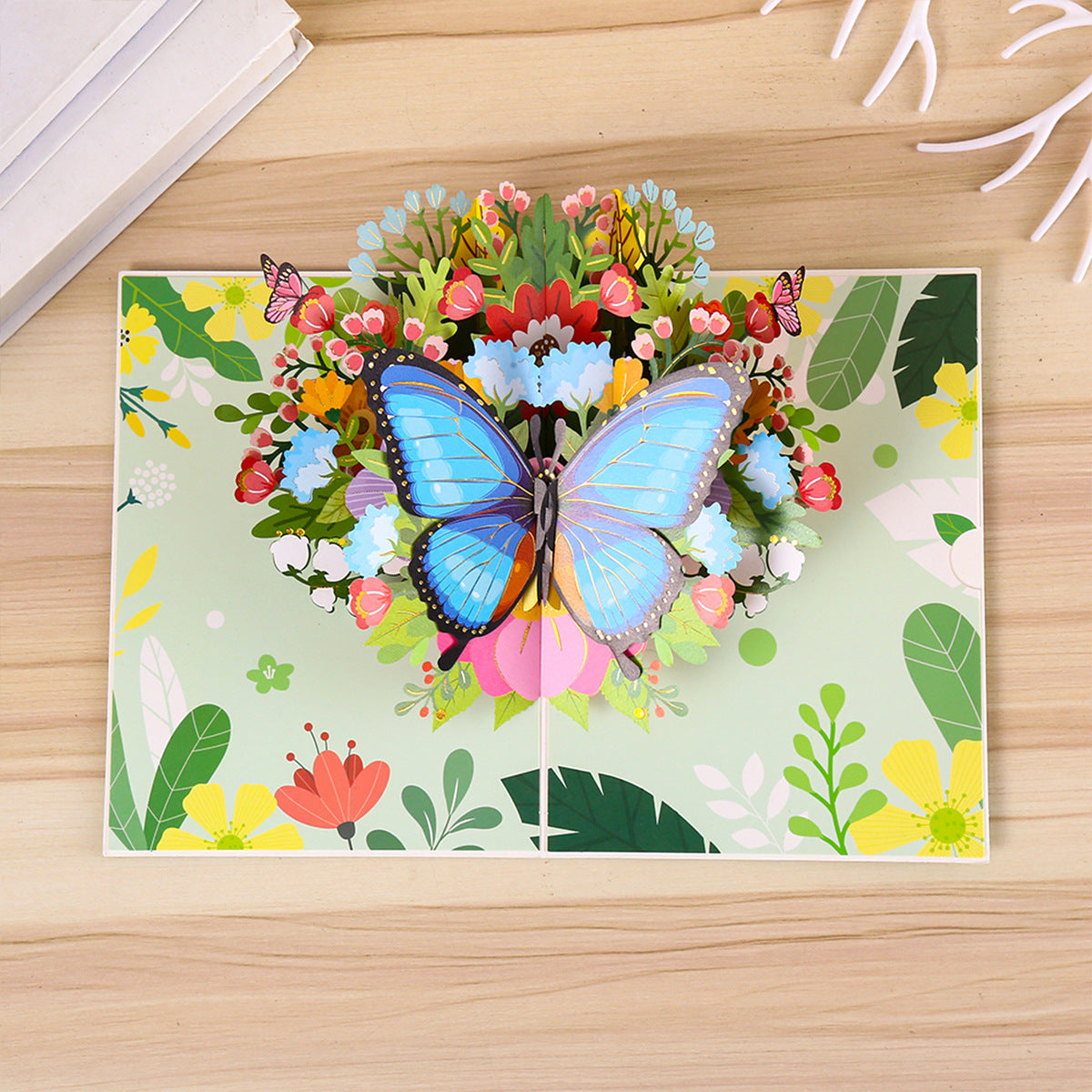 Handcrafted 3D Pansy Greeting Card — Sculptural Floral Design
