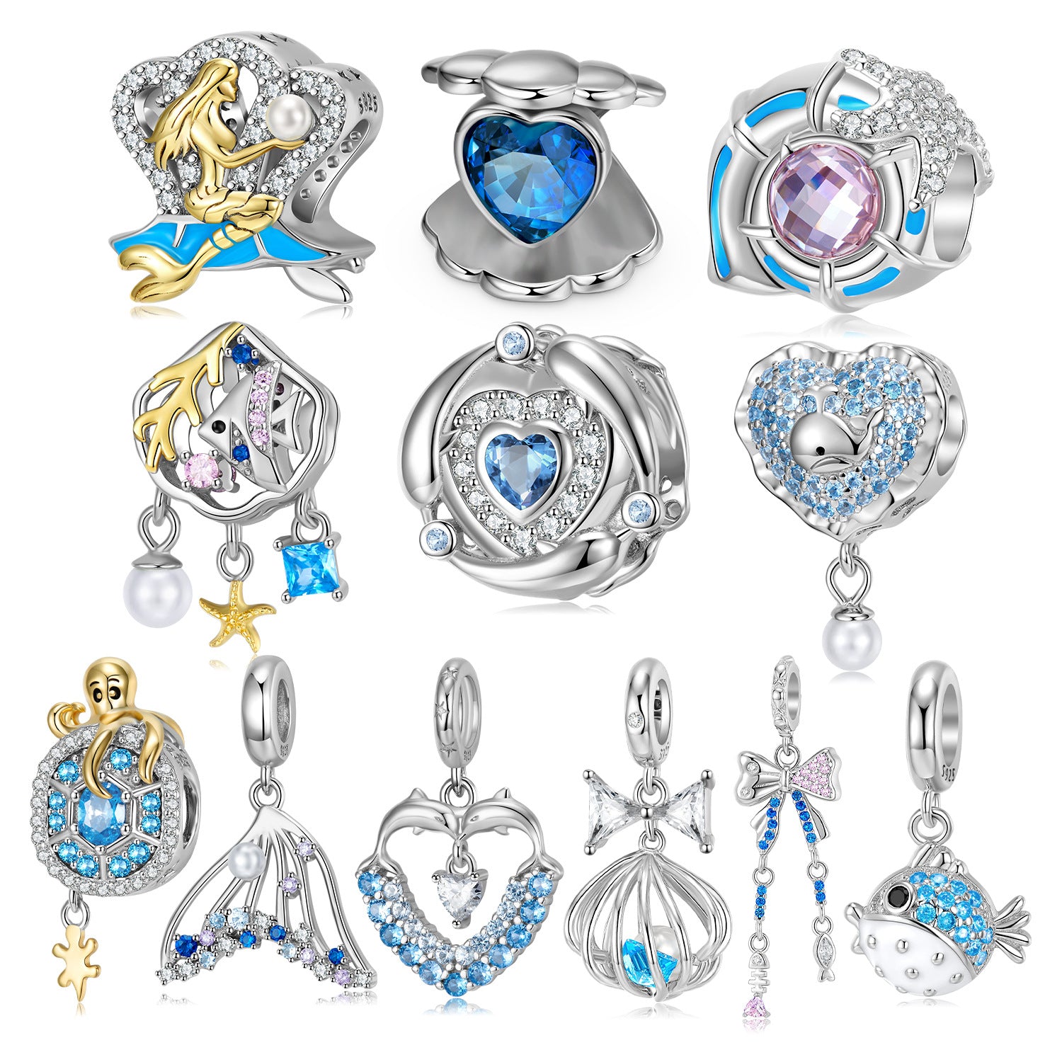 Mer — 925 Silver Ocean Charm Bead