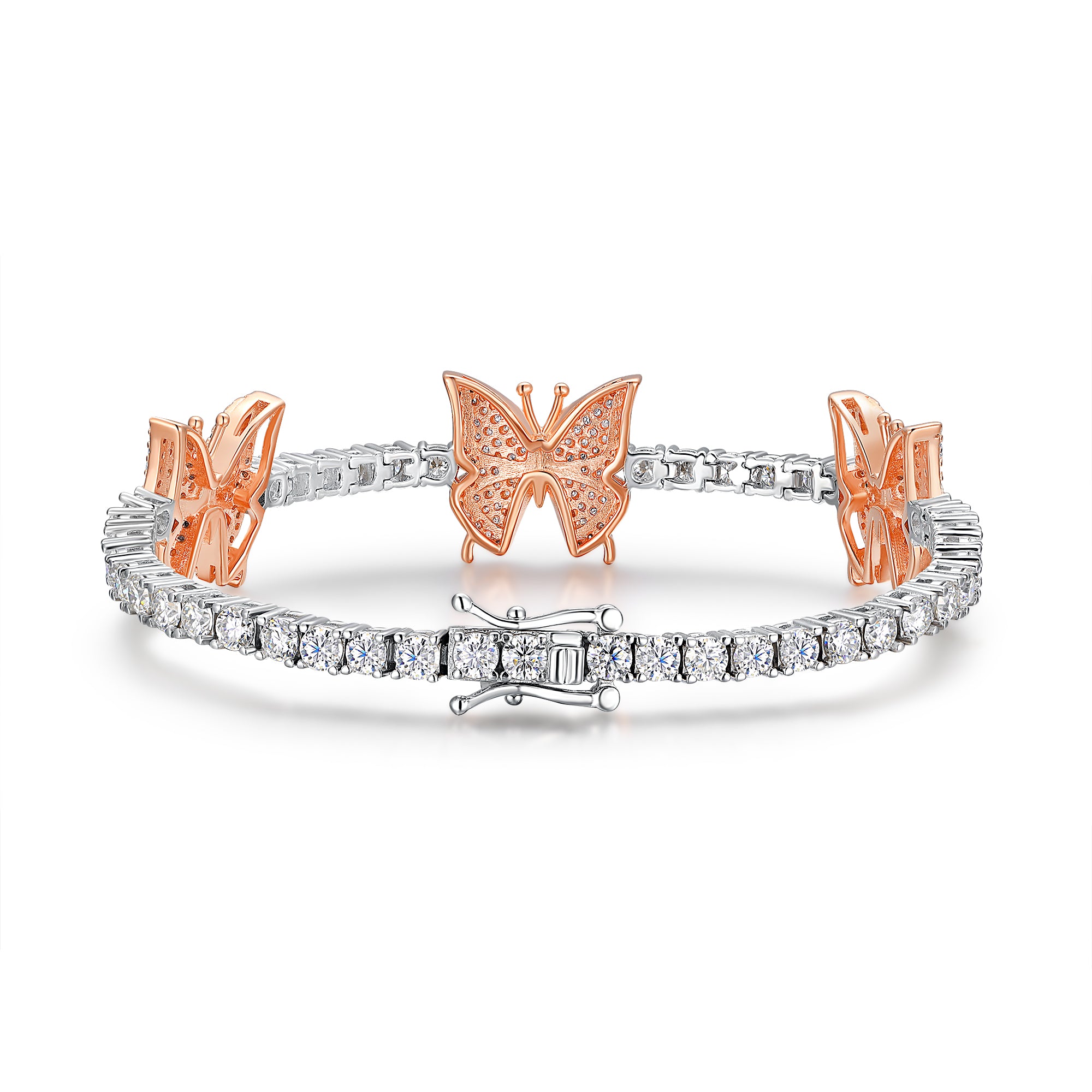 Morganite Bracelet – Platinum-Plated Sterling Silver | Minimalist Luxury