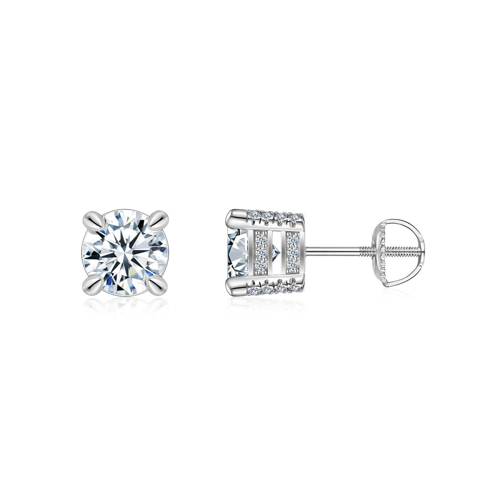 Rose Lumière — Morganite S925 Silver Stud Earrings