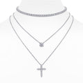 Moissanite Jewelry Set — S925 Silver with Platinum Plating
