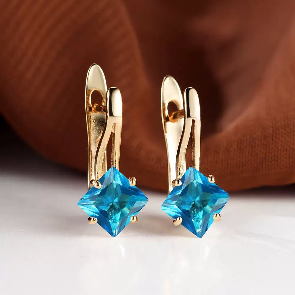 Géo — Diamond Zircon Geometric Earrings