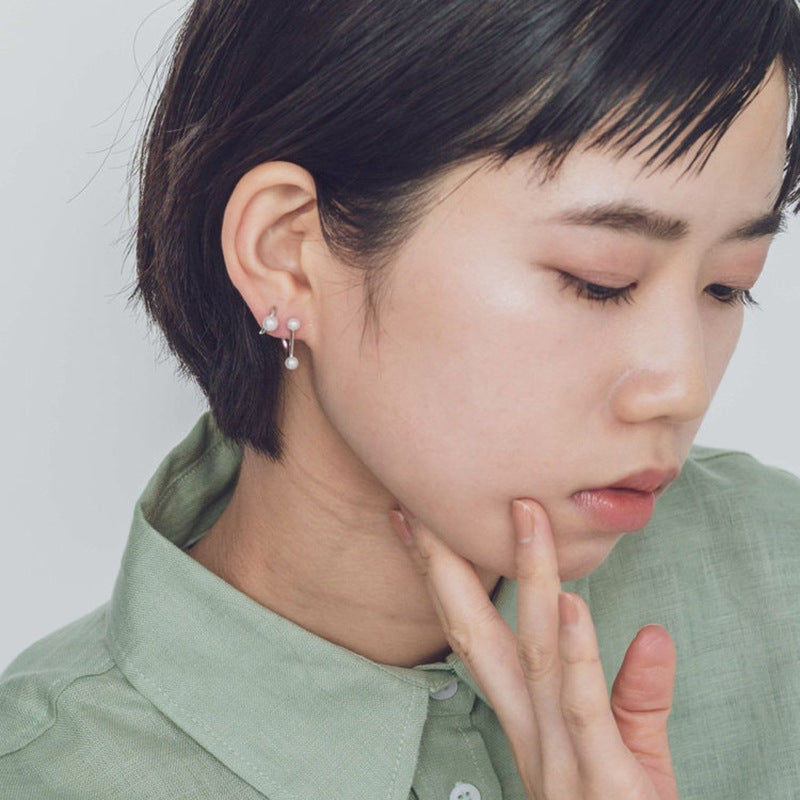 Perle Géométrique Freshwater Pearl Earrings