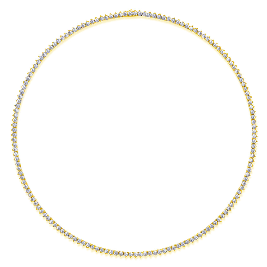 Solitude Moissanite Necklace – Gold, Platinum & Rose Gold | Sterling Silver