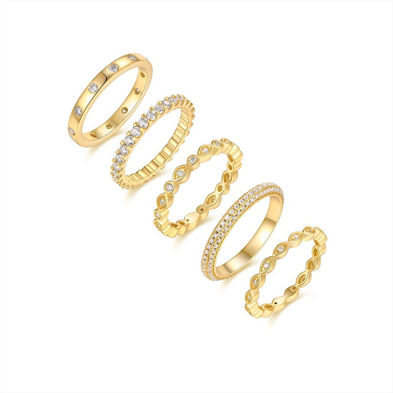 Golden Music Moissanite Ring — Gold-Plated S925 Silver