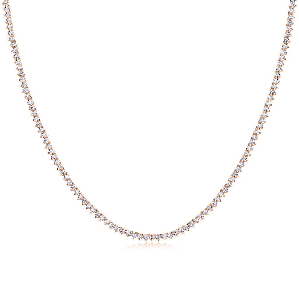 Solitude Moissanite Necklace – Gold, Platinum & Rose Gold | Sterling Silver