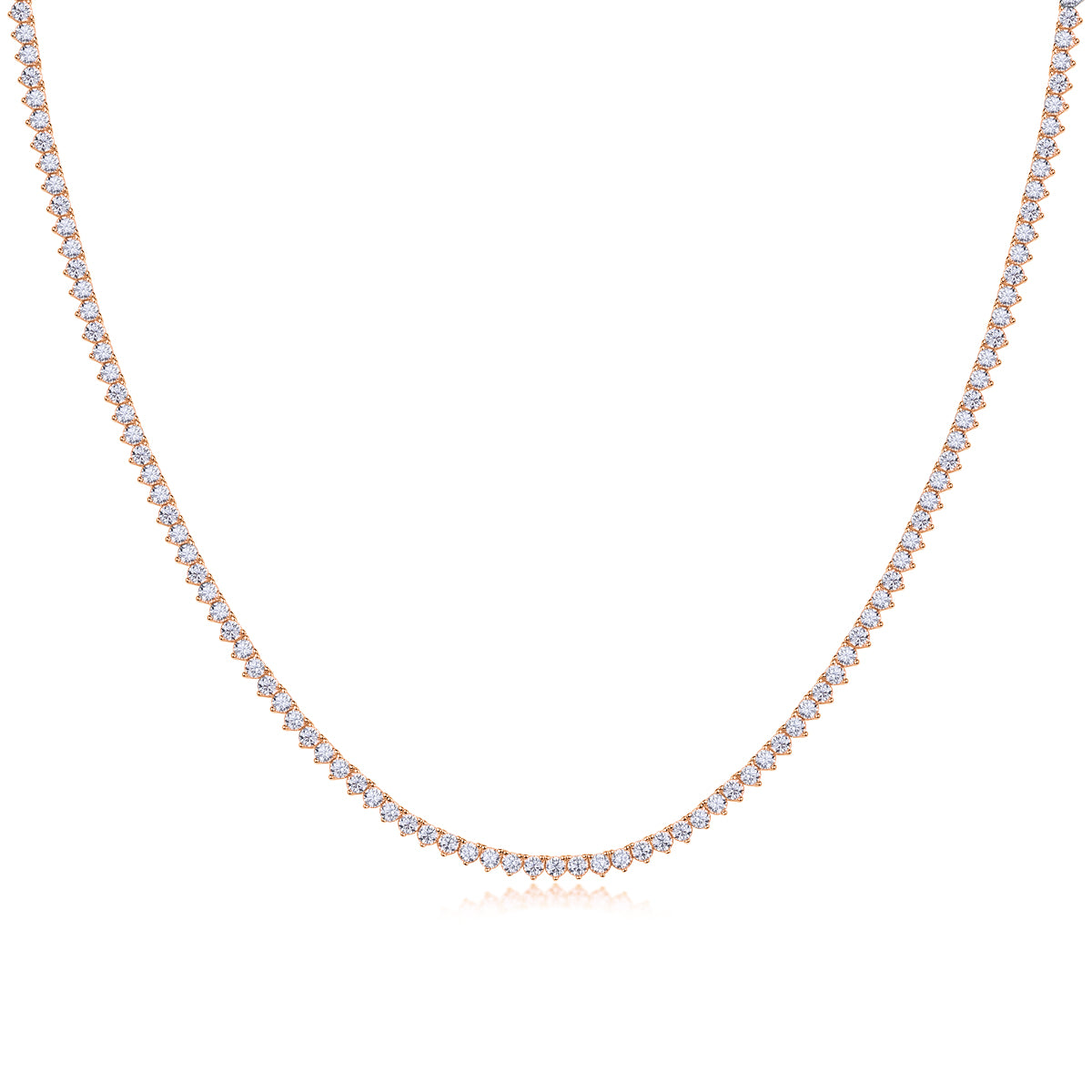 Solitude Moissanite Necklace – Gold, Platinum & Rose Gold | Sterling Silver