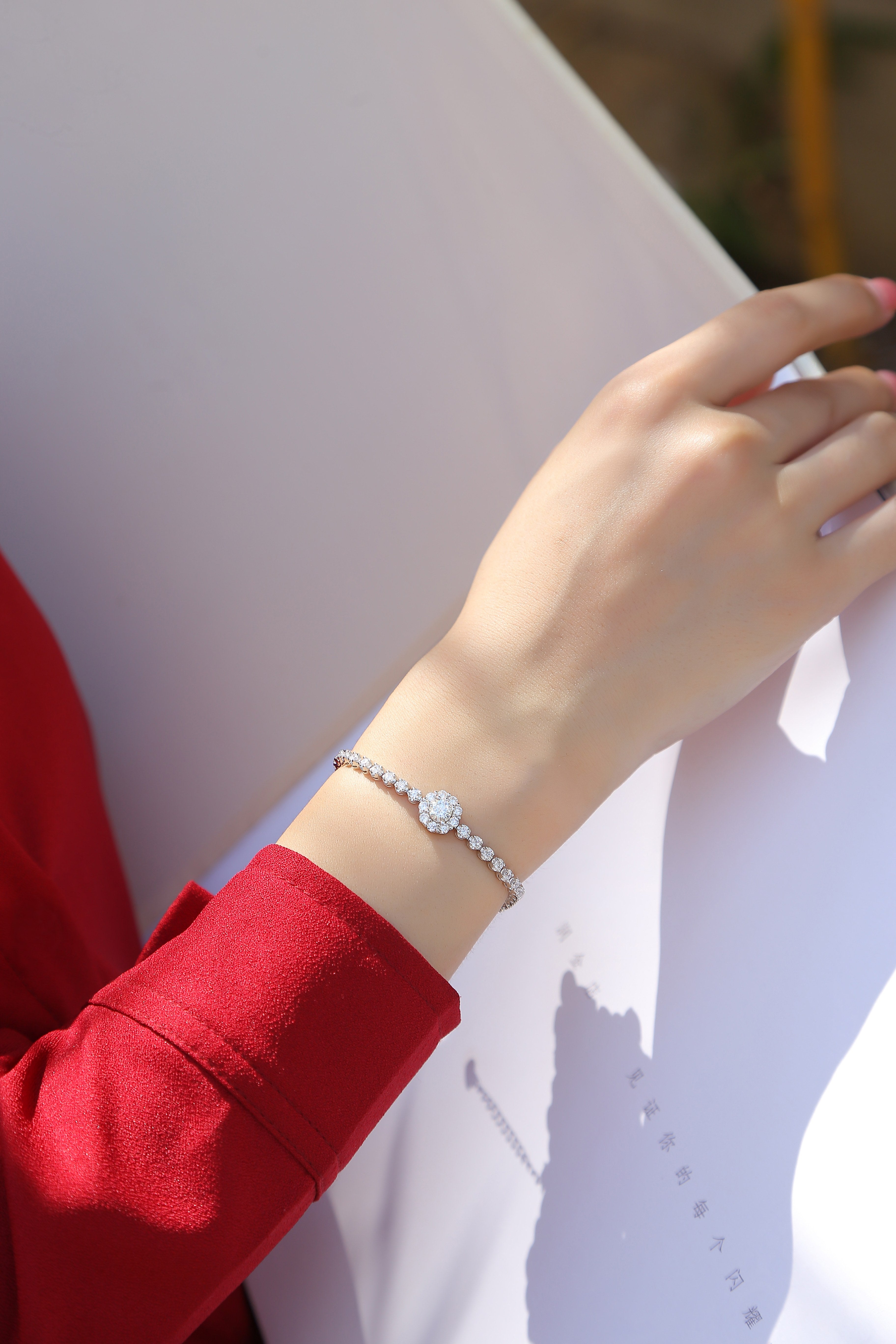 Celeste — Moissanite Bracelet | S925 Platinum-plated Silver