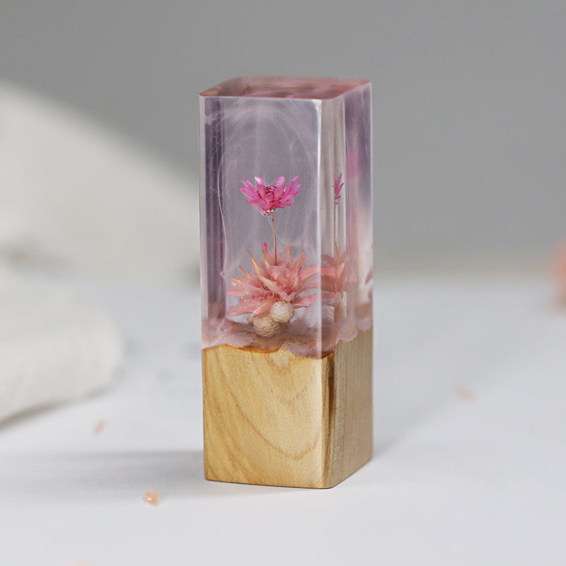 Sandalwood Engraved Love Ornament — Handcrafted Keepsake Gift