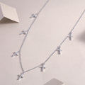 Holy Light Cross Pendant Necklace – Moissanite | Platinum-Plated Sterling Silver