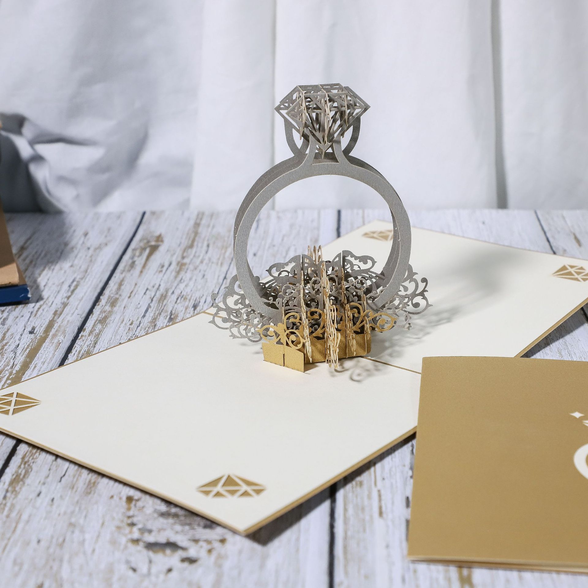 Luxury 3D Laser-Cut Love Greeting Card — Handcrafted Pop-Up Design