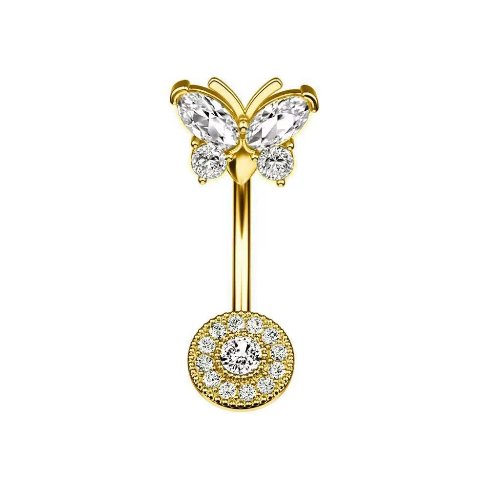 Zircon Butterfly Belly Button Ring — 60 Designs
