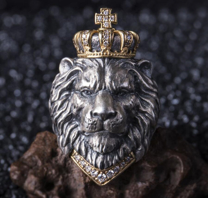 Vintage Lion Ring | Gold & Silver Unisex Statement Jewelry