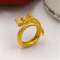 Dragon & Phoenix Lovers Ring | Gold Plated Copper Luxury Jewelry