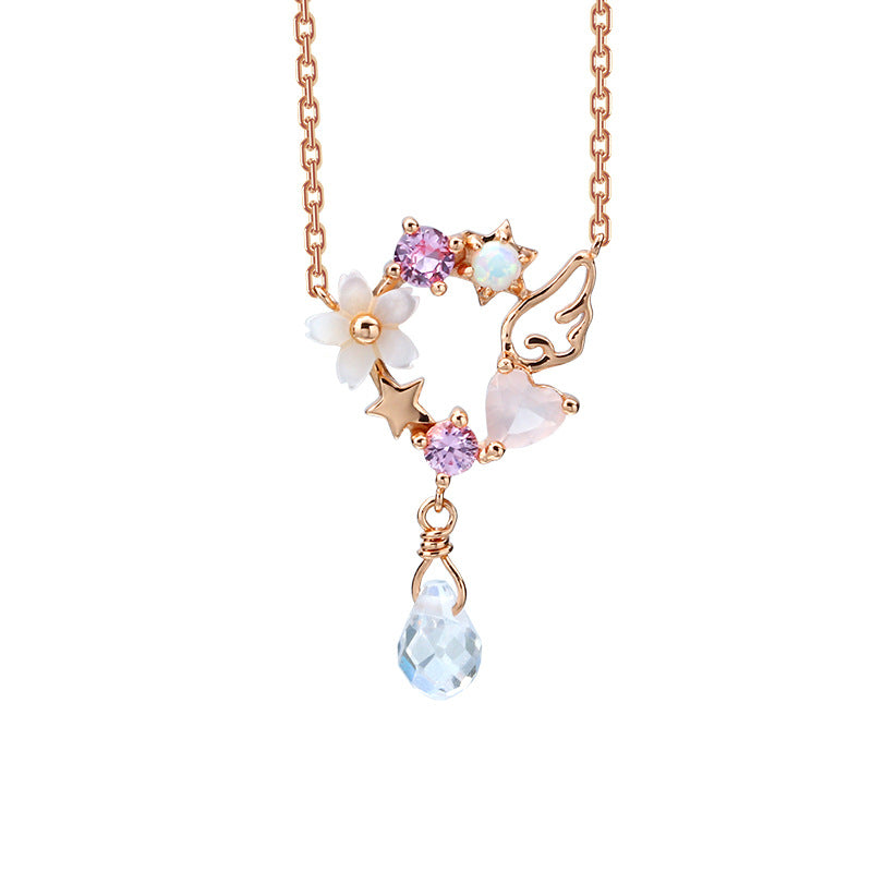 Rose Dew – Natural Pearl Rose Gold Teardrop Luxury Necklace