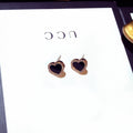 Coeur — Enamel Heart Stud Earrings