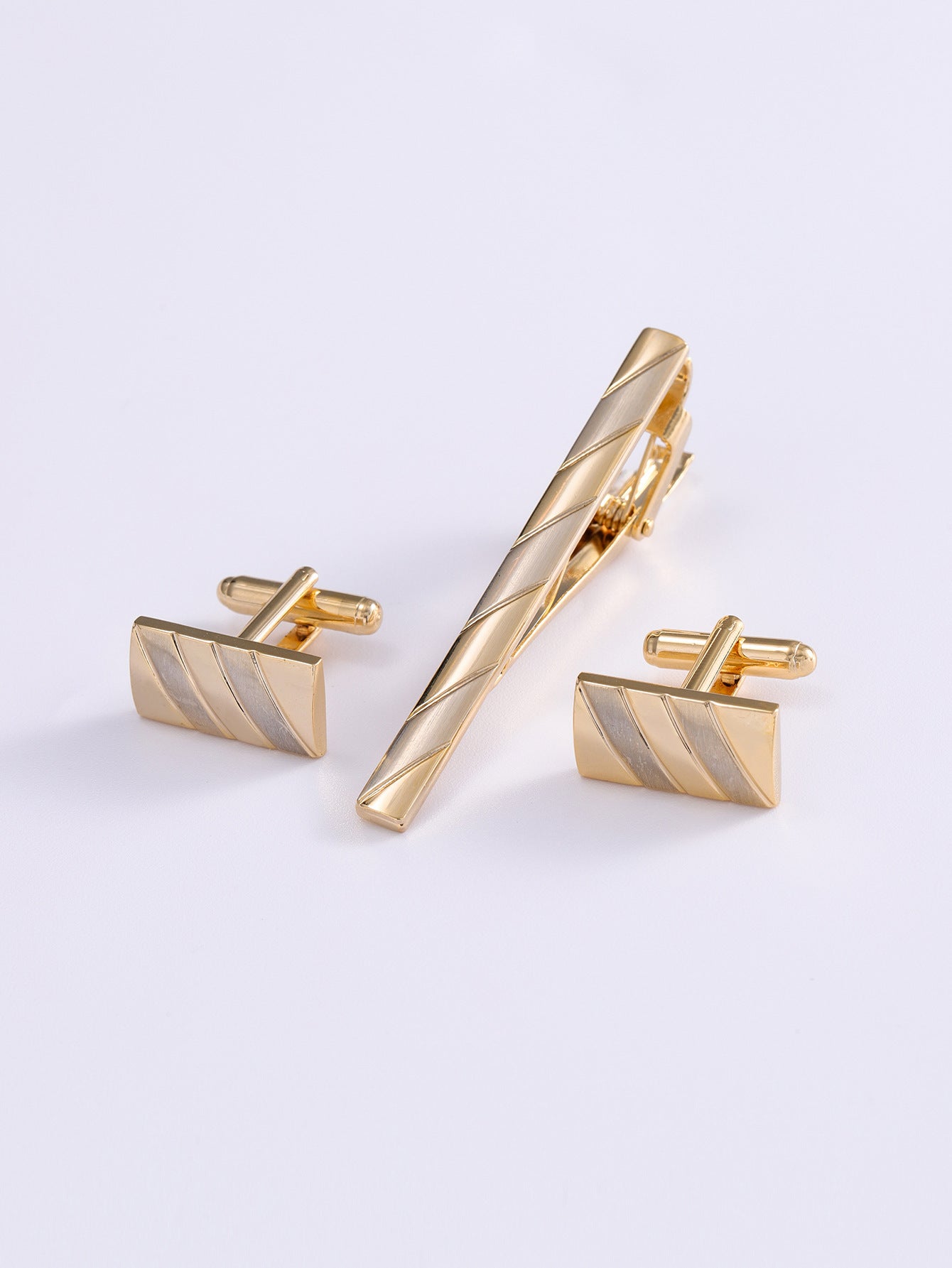 Men’s Luxury Cufflinks, Tie Clip & Pen Set — Business Elite