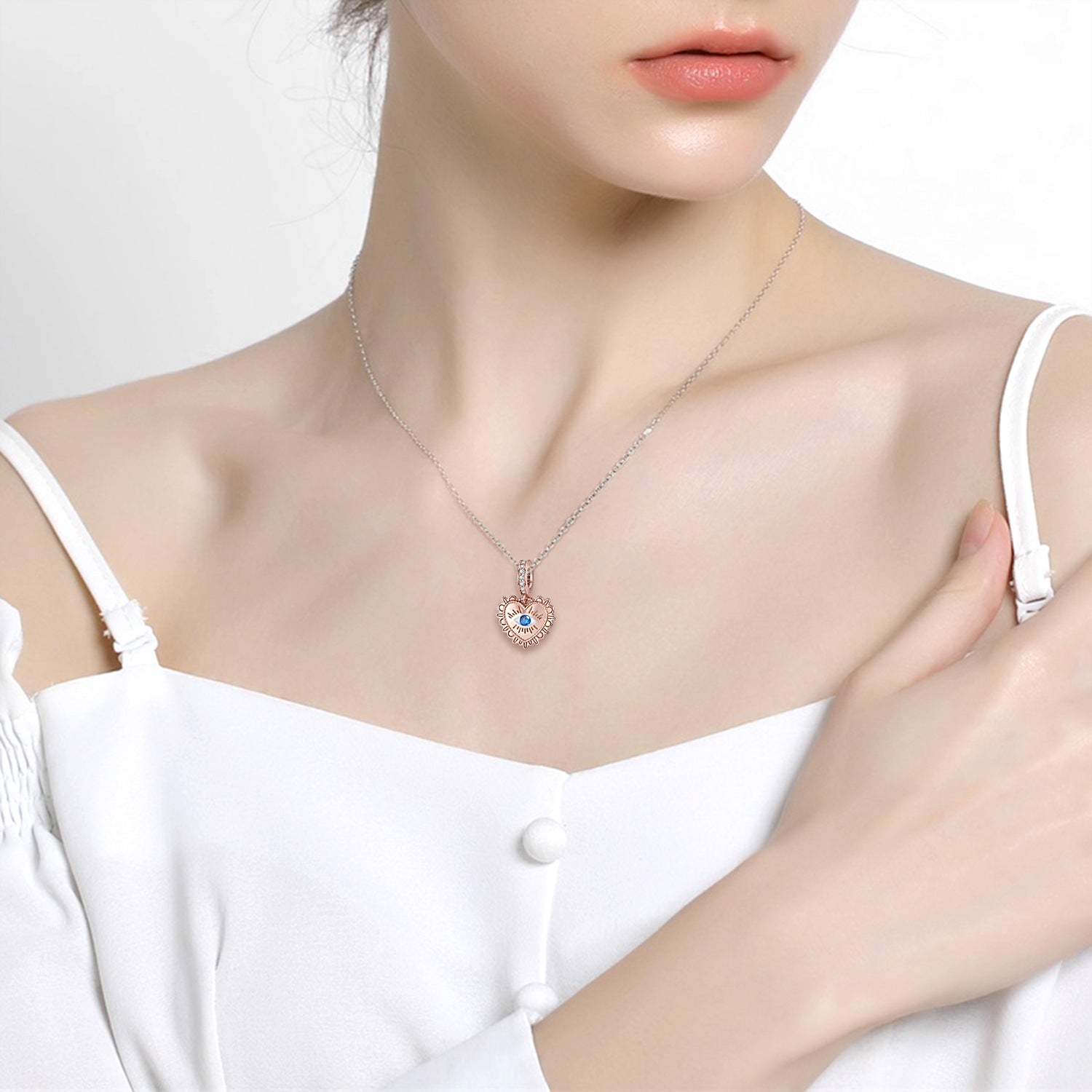Rosé — 925 Silver Rose Gold Geometric Pendant