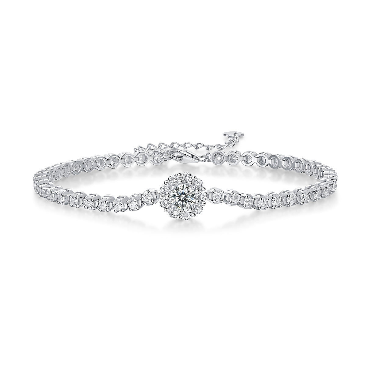 Celeste — Moissanite Bracelet | S925 Platinum-plated Silver