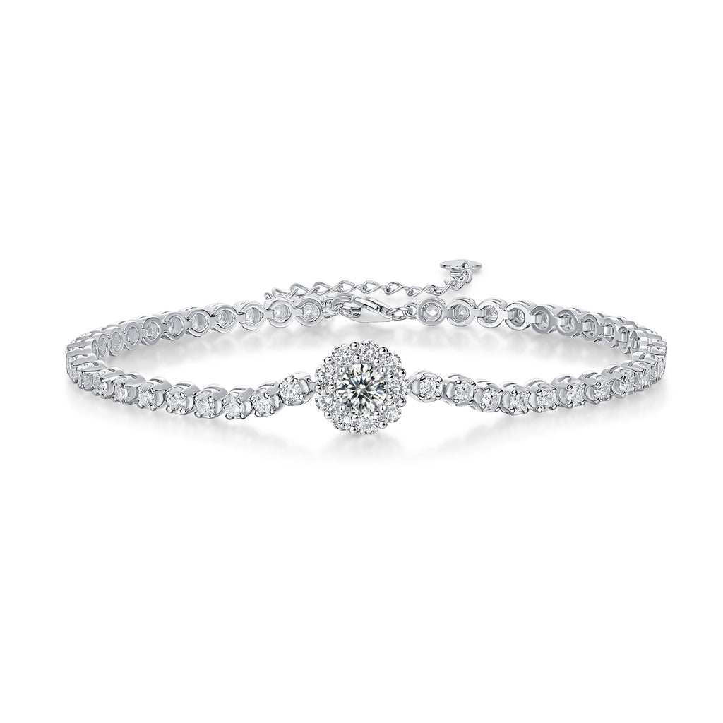 Celeste — Moissanite Bracelet | S925 Platinum-plated Silver