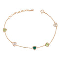 Neige — 925 Silver & 14K Gold White Zirconia Bracelet