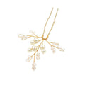 Beaded Wave Hair Fork — Korean Elegance in Gold & Silver