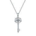 Moissanite Pendant Necklace – 0.5 Carat | Platinum-Plated Sterling Silver
