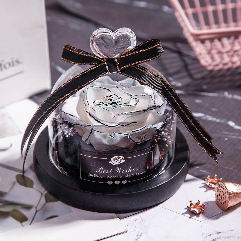 Lumière Rose — Eternal LED Rose in Glass Dome