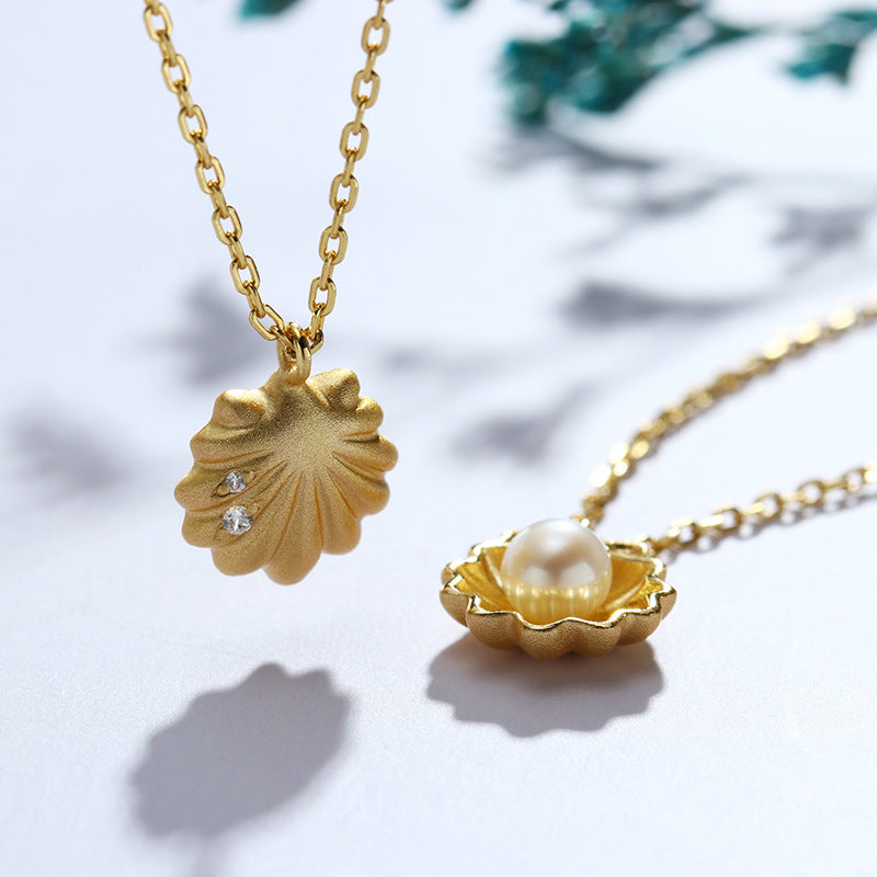 Pearl Shell – Freshwater Pearl Natural Shell Frosted Luxury Necklace