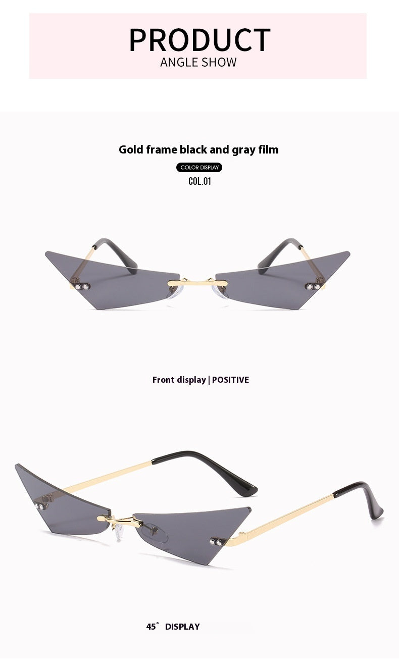 Retro Cat Eye Disco Sunglasses | Gold & Silver Frame | Luxury Style
