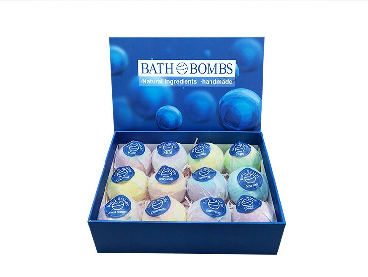 Essential Oil Bath Bomb Set — 12-Piece Luxury Collection
