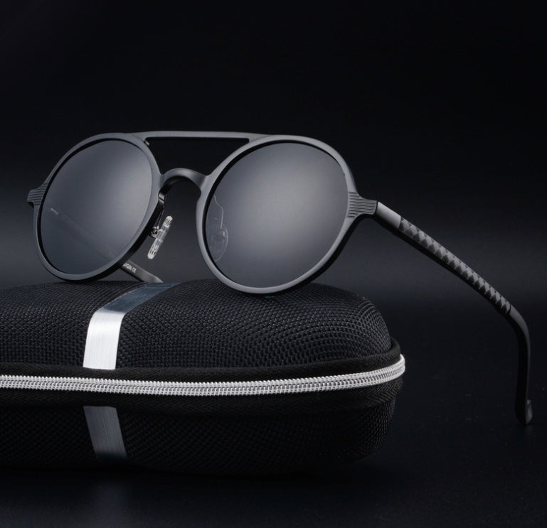Vintage Round Aluminium Sunglasses — UV400 Driving Eyewear