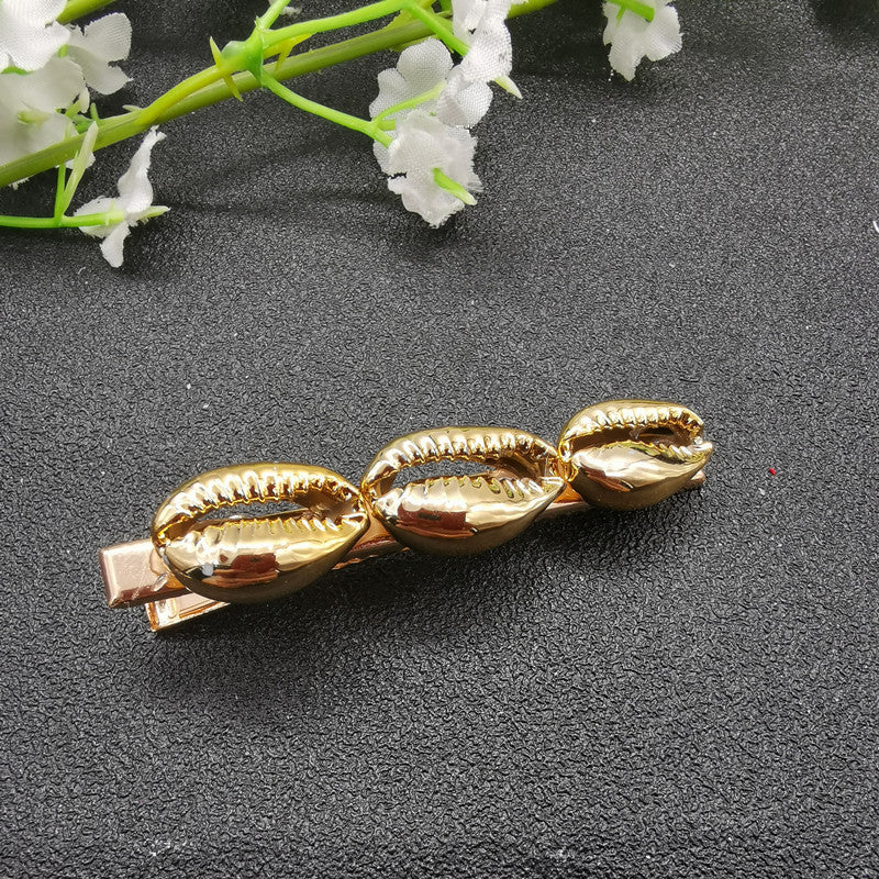 Natural Pearl & Amethyst Hair Clip — Freshwater Elegance