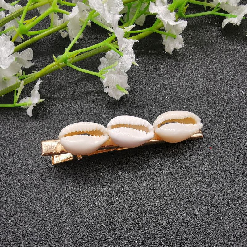 Natural Pearl & Amethyst Hair Clip — Freshwater Elegance