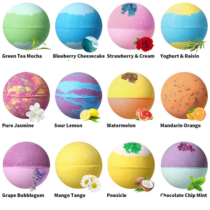 Rainbow Bath Salt Bomb — 12 Gourmet Scents Collection