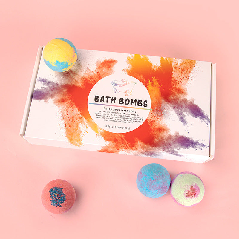 Luxury Bath Bomb Gift Box — 14 Pieces with Minerals & Botanicals