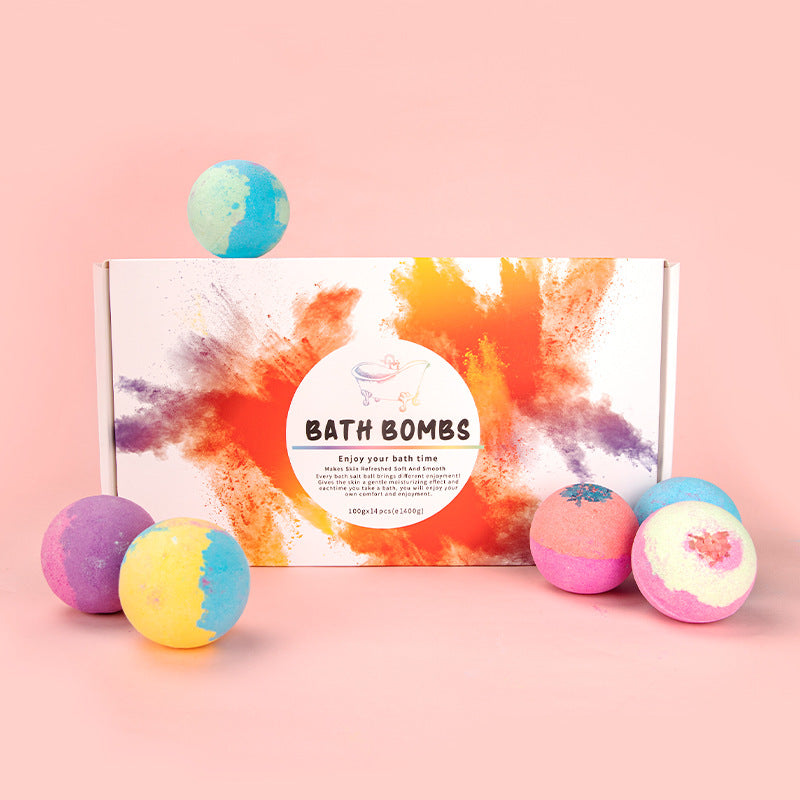 Luxury Bath Bomb Gift Box — 14 Pieces with Minerals & Botanicals