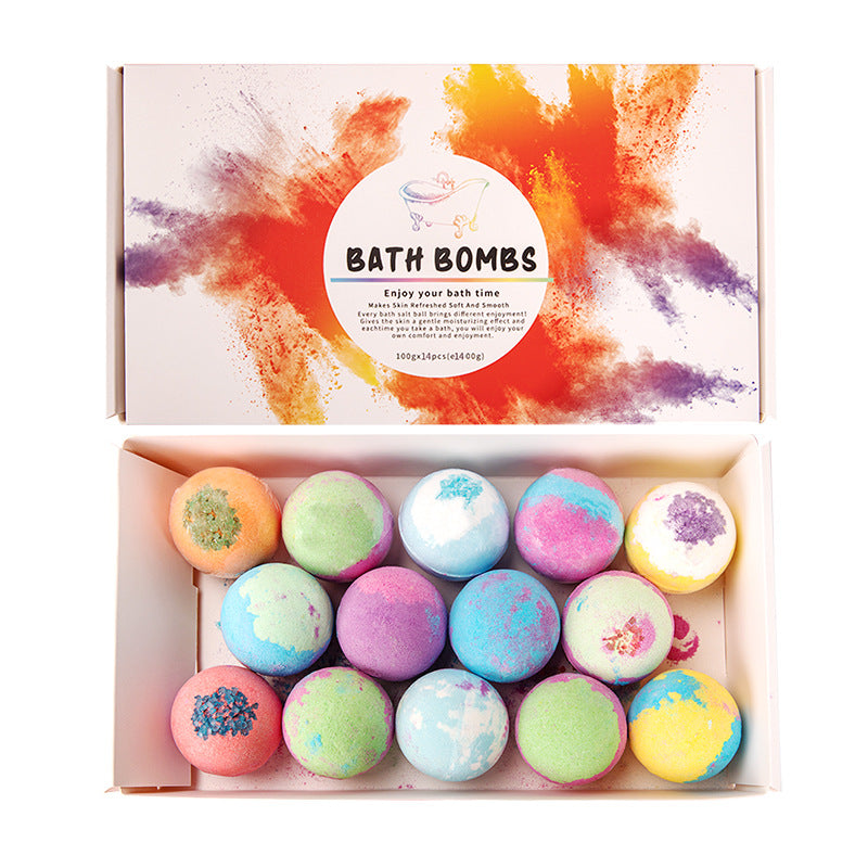 Luxury Bath Bomb Gift Box — 14 Pieces with Minerals & Botanicals