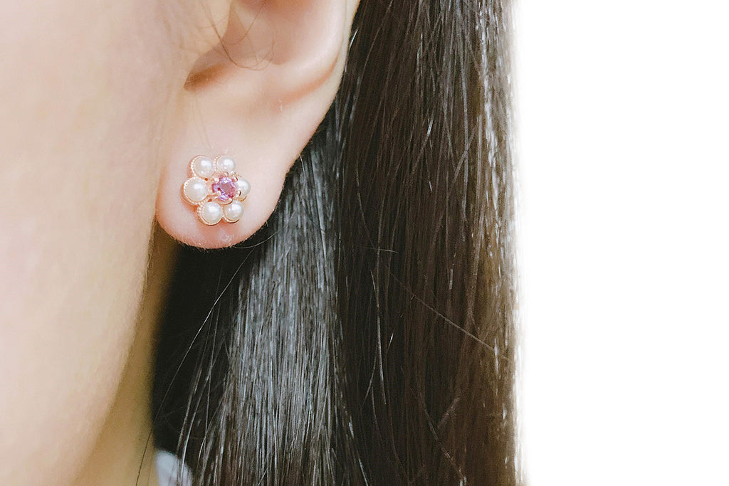 Natural Amethyst Plum Blossom Jewelry — Korean Elegance