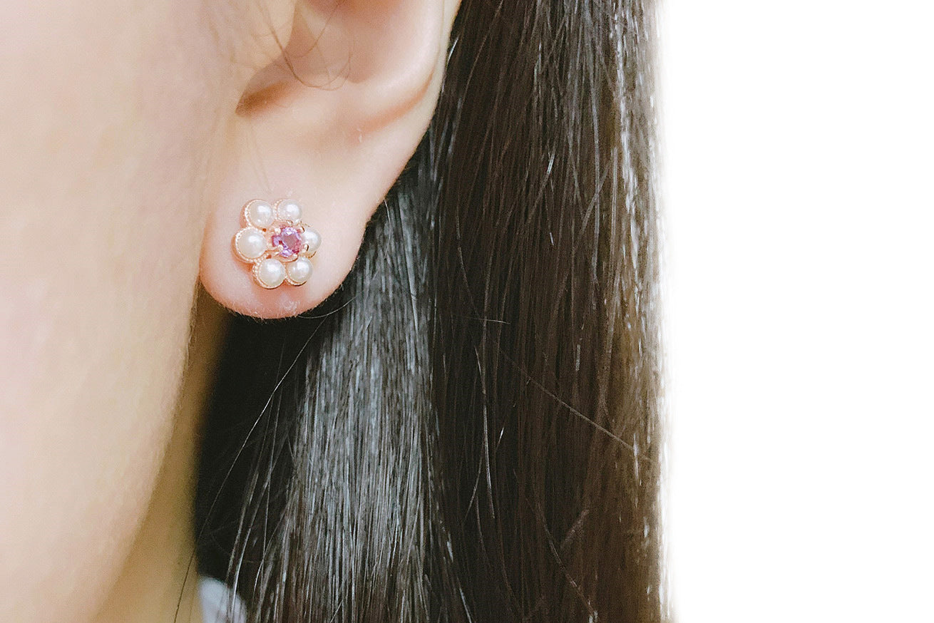 Natural Amethyst Plum Blossom Jewelry — Korean Elegance