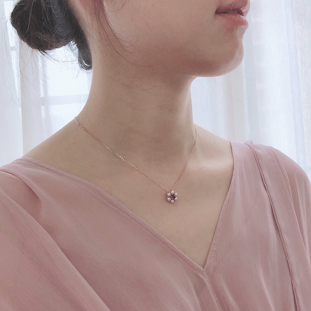 Natural Amethyst Plum Blossom Jewelry — Korean Elegance