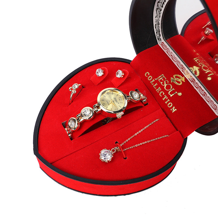 Golden Hour — Women's 4-Piece Jewellery & Watch Set