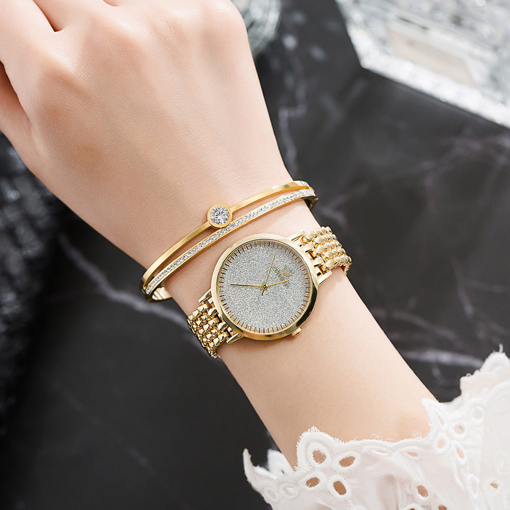 Élite Women’s Quartz Watch — Gold & Rose Gold | Luxury Gift Set